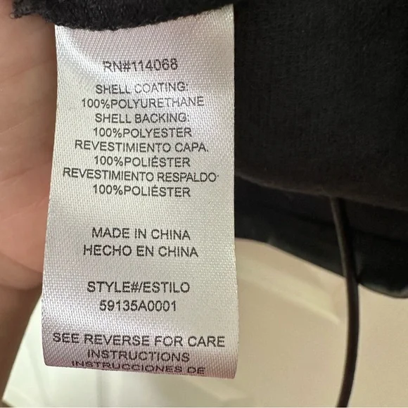 Kit & Sky Faux Leather Peplum Top Black Size Small Soft Lined Vegan Leather - Picture 6 of 8